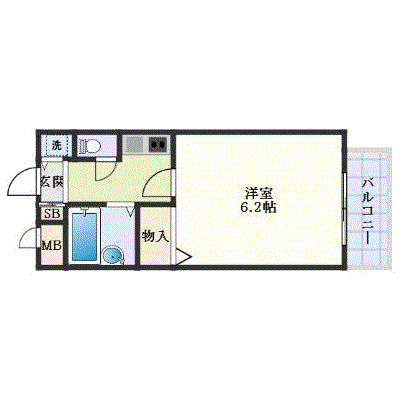 グッドステイ西新駅ライオンズ※【ライト・オートロック】の物件間取り図