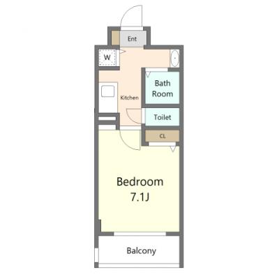 📒出張・研修・転勤等ご相談下さい『大幅割引中』 🖊 レジデンス靭公園［No.5016011］の間取り図
