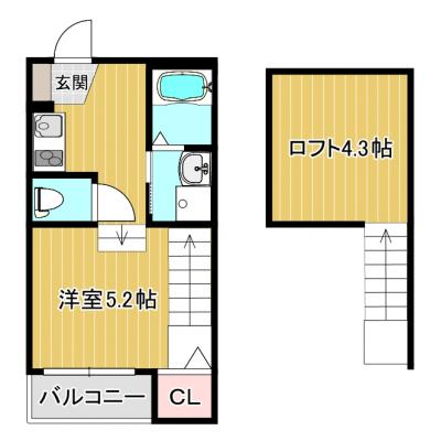 須屋Blam　オートロック・インターネット無料・禁煙の物件間取り図