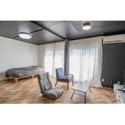 ✨駐車場有🚙デザイナーズ🏢家具家電付🏡ポケットWifi📱無料貸出中✨ 201号室TM21の物件間取り図