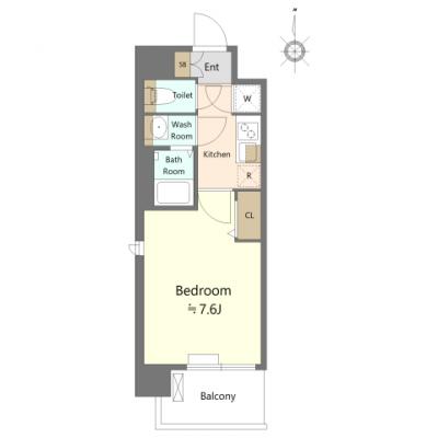 📒出張・研修・転勤等ご相談下さい『大幅割引中』 🖊 レジュールアッシュ福島フィーノ 🚭［No.1522040］の間取り図