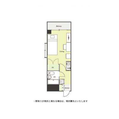 ユニオンマンスリー津田沼３　202　1R・シングル☆【禁煙ルーム】人気の角部屋♪千葉工業大学津田沼キャンパスまで徒歩通学の物件間取り図