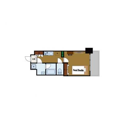 BraTTo長堀タワー【松屋町駅まで徒歩1分！研修も手ぶらでOK👌家具家電付き】の間取り図