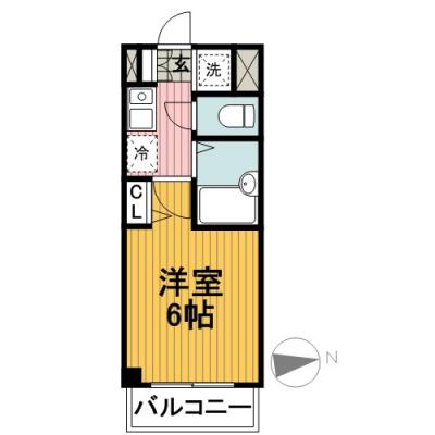 東都マンスリー　クレール樋口の物件間取り図