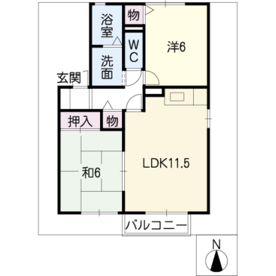アルDEスリー鈴鹿ファミール　C201の間取り図