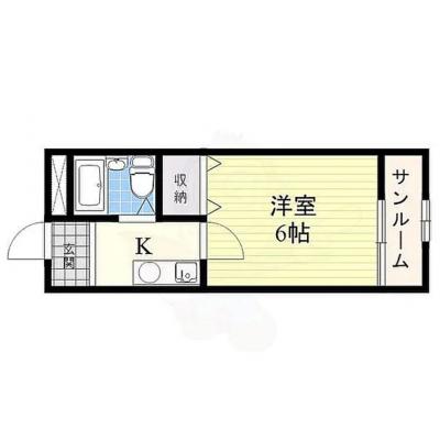 🚉✨【JR阪和鳳駅徒歩4分】ドラッグストア・コンビニ便利🏪💊ネット無料📶💻サンルーム付き☀️🌱の物件間取り図
