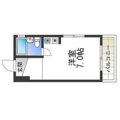 🙆‍♀️✨【阪和線堺市駅徒歩4分！】🚆💖家具家電付き💮💮の物件間取り図