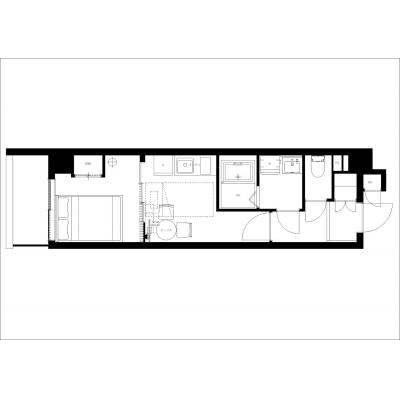 最寄り駅より徒歩9分/セキュリティ万全/家具・家電付き/ルネサンスコート両国馬車通り 704の間取り図