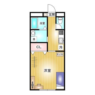 コスパだけじゃない“快適さ重視”マンスリータウン【高崎駅徒歩１０分♪】【閑静な住宅地☆】【Wi-Fi無料！】岩押町A3の物件間取り図