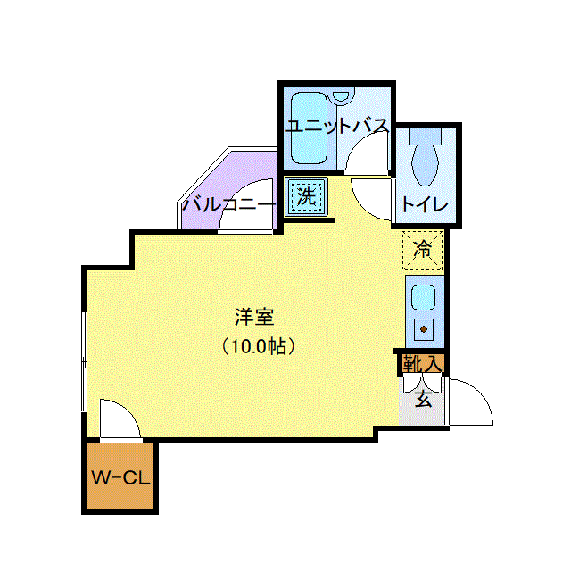 グッドステイ神保町・東京パークタワー前■『禁煙ルーム・駅2分・1名入居限定・セパレート』【ベーシック】の間取り図