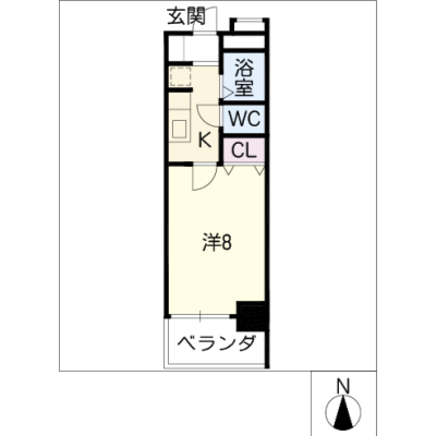 アルDEスリー池下　605の物件間取り図