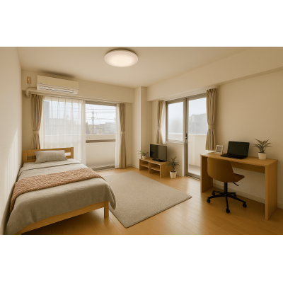 【三重県四日市市/近鉄四日市駅/無料Wi-Fi/角部屋/バストイレ別/エレベーター/自転車駐輪可能】オーク斉藤 201号室 ファミマンの間取り図