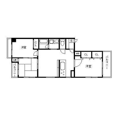 グッドステイ西宮甲東園アーネスト■【ペット・ベーシック・駅2分・バス・トイレ別セパレート・32型ＴＶ】の物件間取り図