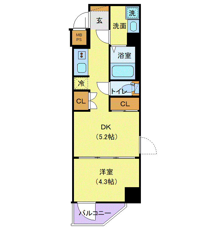 グッドステイ大塚駅前レジデンス△『禁煙ルーム・1DK・31平米・駅3分・独立洗面・浴室乾燥付』【デラックス】の物件間取り図