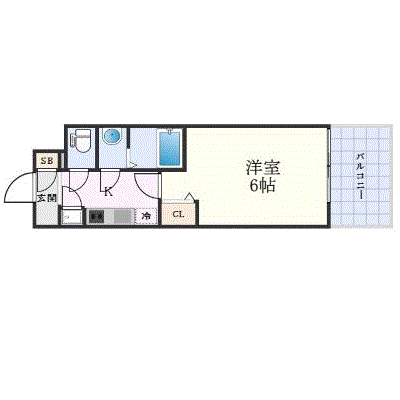 グッドステイ布施駅北レジュール△【ペット・ハイクラス・オートロック・バス・トイレ別】の間取り図