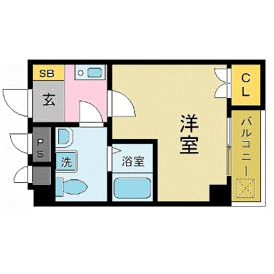 マンスリーリブマックス本町リバーイースト◆【ペット・NET対応・洗浄機能付便座】≪スタンダードシリーズ≫の物件間取り図