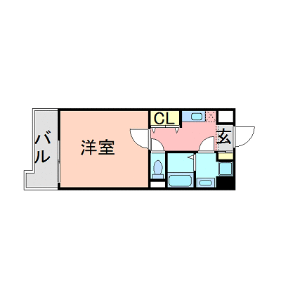 マンスリーリブマックス博多駅前スカイコートⅡ●【ペット・NET対応】≪エクセレントシリーズ≫の間取り図