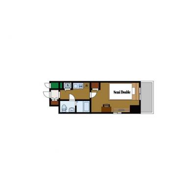 【新宿御苑前駅徒歩２分】駅近×静音｜禁煙｜家具家電一式｜個人歓迎｜BraTTo新宿御苑前の間取り図