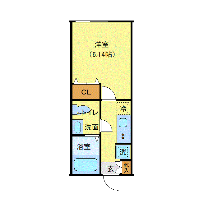 マンスリーリブマックス横浜線鴨居SOUTHダイム■『禁煙ルーム』【1名入居限定・Wi-Fi無制限・独立洗面・浴室乾燥付】≪エクセレントシリーズ≫の間取り図