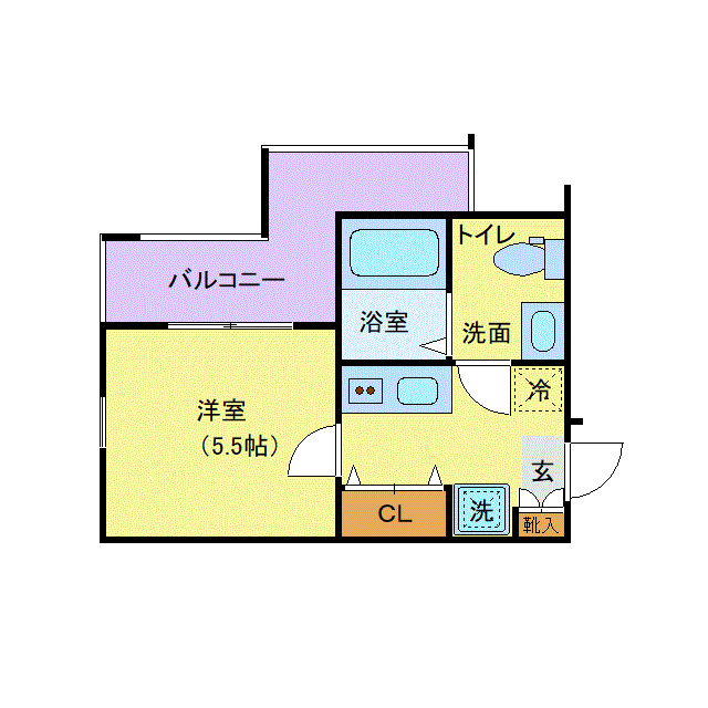 グッドステイ西横浜・天王町SOUTHラフィーネ■『禁煙ルーム・1名入居限定・Wi-Fi無制限・独立洗面・浴室乾燥付』【ハイクラス】の間取り図