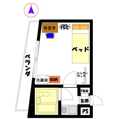 エスポワールハイツHIタイプ　ベーシック&リーズナブル！JR宇都宮駅東口徒歩５分！の間取り図