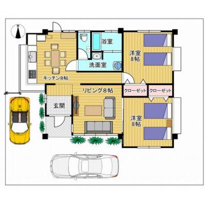 🌺Az　House🌺（アズハウス）北谷戸建て物件。北谷美浜まで車で７分。定員６名可。詳細はお問い合わせ下さい♪の物件間取り図