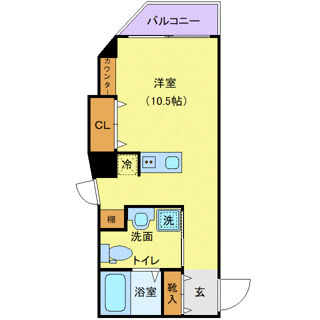 グッドステイ仙台駅前・花京院■『禁煙ルーム・31平米・独立洗面・浴室乾燥付』【ベーシック】の物件間取り図
