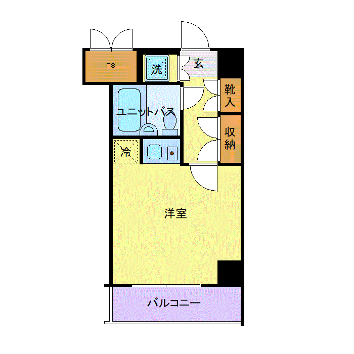 マンスリーリブマックス中野SOUTHパル☆『禁煙ルーム・22平米』【温水洗浄便座】≪スマートシリーズ≫の間取り図
