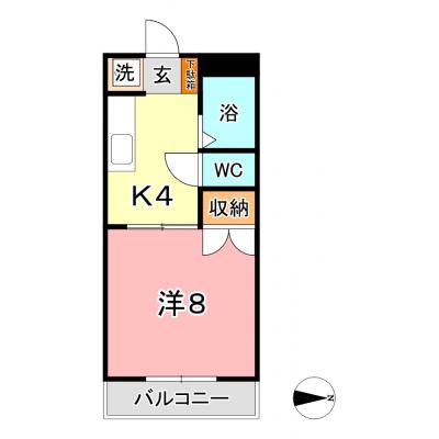 ★★クリスタルハイツ★★スーパーが近く、買い物が便利です♪の物件間取り図