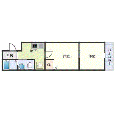 マンスリーリブマックス梅小路京都西駅イーストいろは△【2K・WIFI対応・設備充実】≪エクセレントシリーズ≫の間取り図