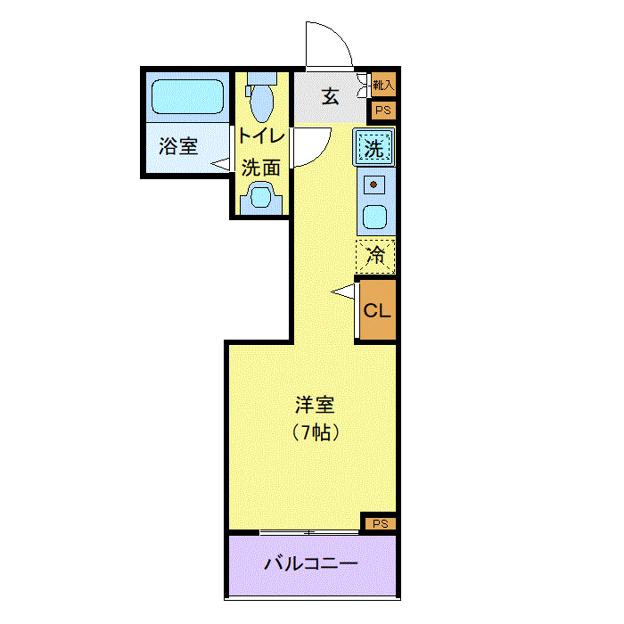 グッドステイつくばEXP六町SOUTHコート■『禁煙ルーム・Wi-Fi無制限・独立洗面・浴室乾燥付』【ハイクラス】の間取り図