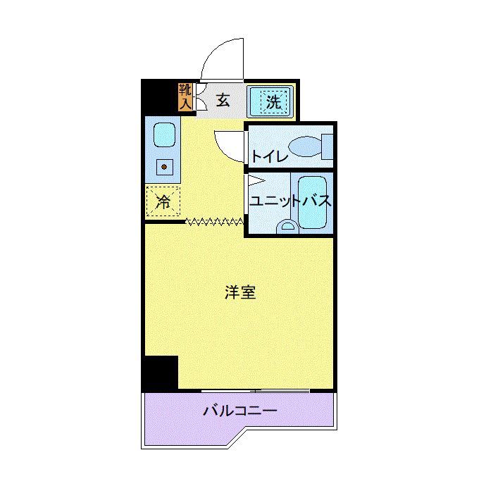 グッドステイ文京江戸川橋EAST■『禁煙ルーム・セパレート』【ベーシック】の間取り図