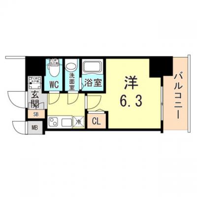 トラスト兵庫12【JR兵庫駅5分！築浅物件♪】の物件間取り図