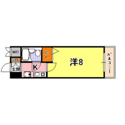 トラスト三宮10【貿易センター駅徒歩3分♪三宮駅徒歩圏内】の間取り図