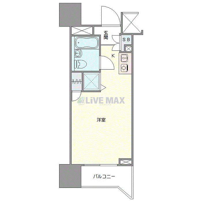 マンスリーリブマックス渋谷松涛文化村通り★『禁煙ルーム』【NET対応】≪スマートシリーズ≫の物件間取り図