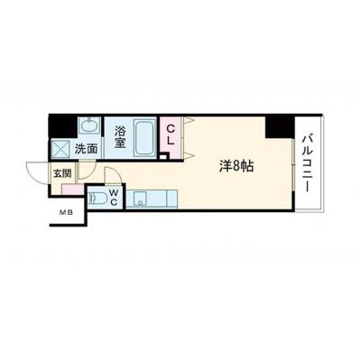  【✨家具家電付きのお部屋✨】御陵前駅徒歩1分🚉築浅物件 🏰の間取り図