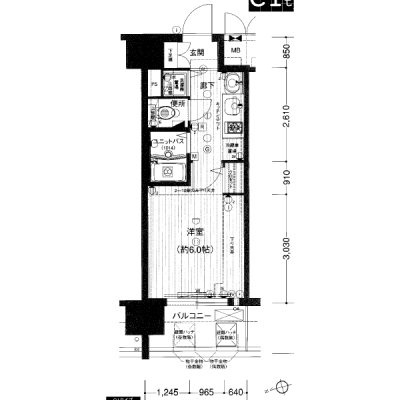 大阪メトロ「谷町九丁目駅」徒歩5分　Wi-Fi＆光熱費無料！！　●ロアールステイ谷町九丁目●の間取り図