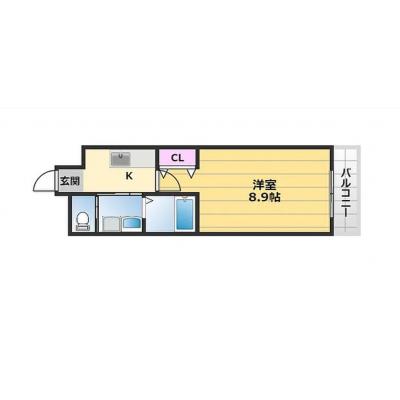 ✨🚗【駐車場🅿️家具家電付きのお部屋🌈】コンビニまで徒歩5分🚶‍♂️✨の間取り図