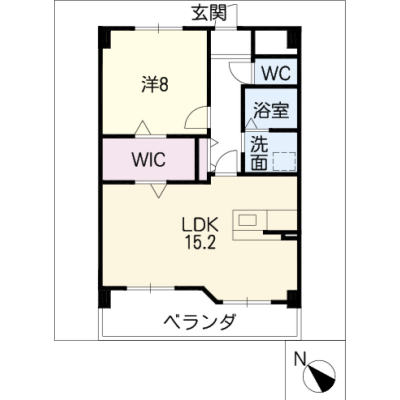 アルDEスリー鈴鹿　Plus One　206の間取り図