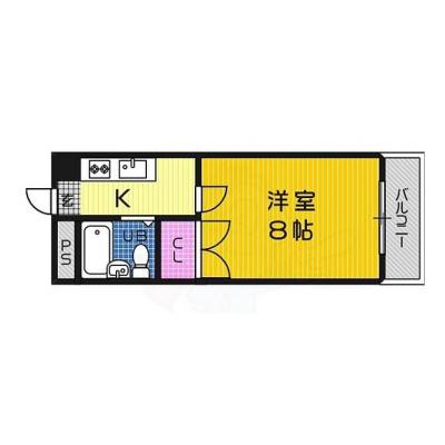 🌈🌈【オートロック📱／家具家電付きのお部屋✨】最寄り駅まで徒歩4分🚶‍♀️✨の間取り図
