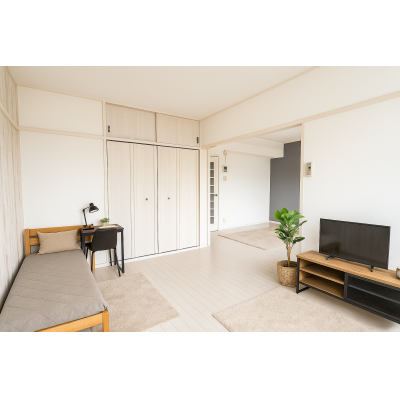 広々1LDK!3名まで可！Wifi駐車場無料家具家電TM57 103号室の物件間取り図