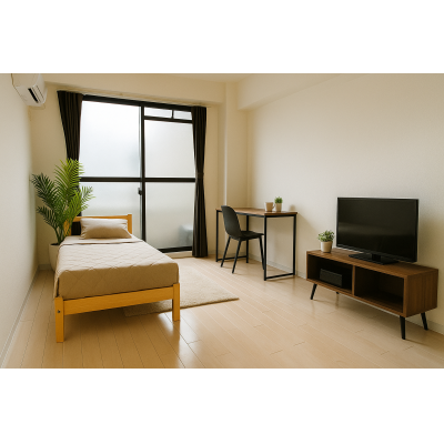 三島駅徒歩5分！南向き！Wifi無料！家具家電付 401号室の間取り図