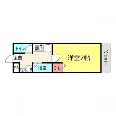 🌸🌸🌸【駅近🚃🏃】南海本線石津川駅徒歩5分✨◎家具家電付🌸🌸🌸の間取り図