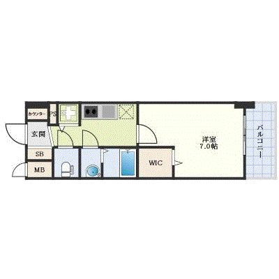 グッドステイ金山駅ルグラン▲【ハイクラス・1K・Wi-Fi対応・設備充実】の間取り図