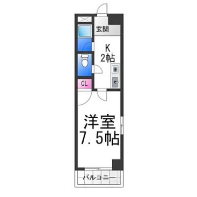 🎉🩰【なかもず駅近🚃】バストイレ別🌟コンビニすぐの便利物件🔏💎の間取り図