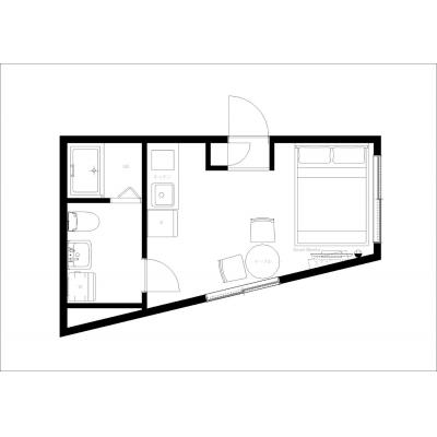 2025年築/十条駅から徒歩10分/都心へのアクセス良好/人気の商店街/エレーナ十条 501の間取り図