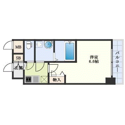 マンスリーリブマックス大正駅南レジュール▼【設備充実】≪エクセレントシリーズ≫の間取り図