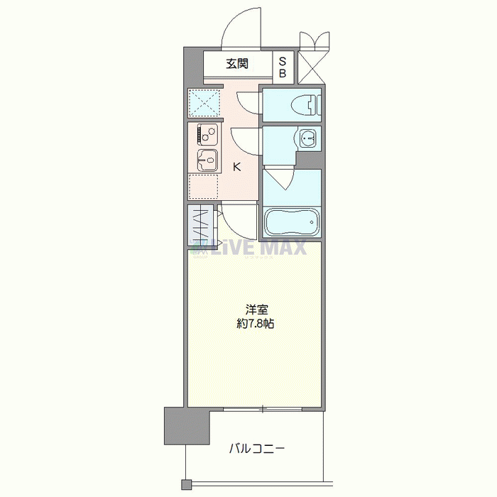 グッドステイ森下駅前レジデンス☆『禁煙ルーム・駅徒歩1分・独立洗面・浴室乾燥付』【ハイクラス】の間取り図