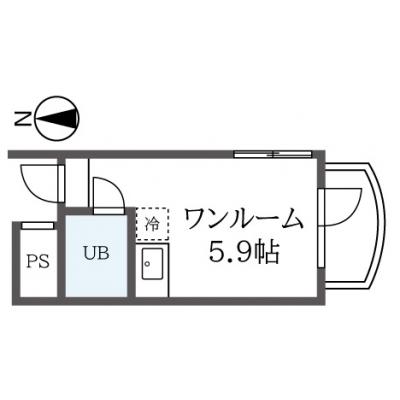東都マンスリー　共栄ハイツの間取り図