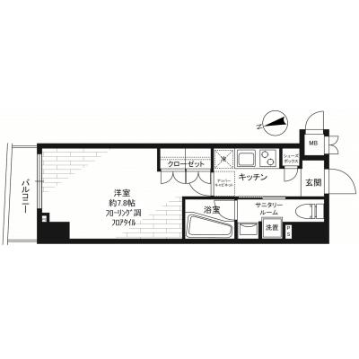 PREMIUMマンスリー新御徒町駅前【禁煙・シングルベッド・Wifi】の間取り図